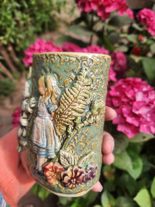 Alice and White Rabbit Vase