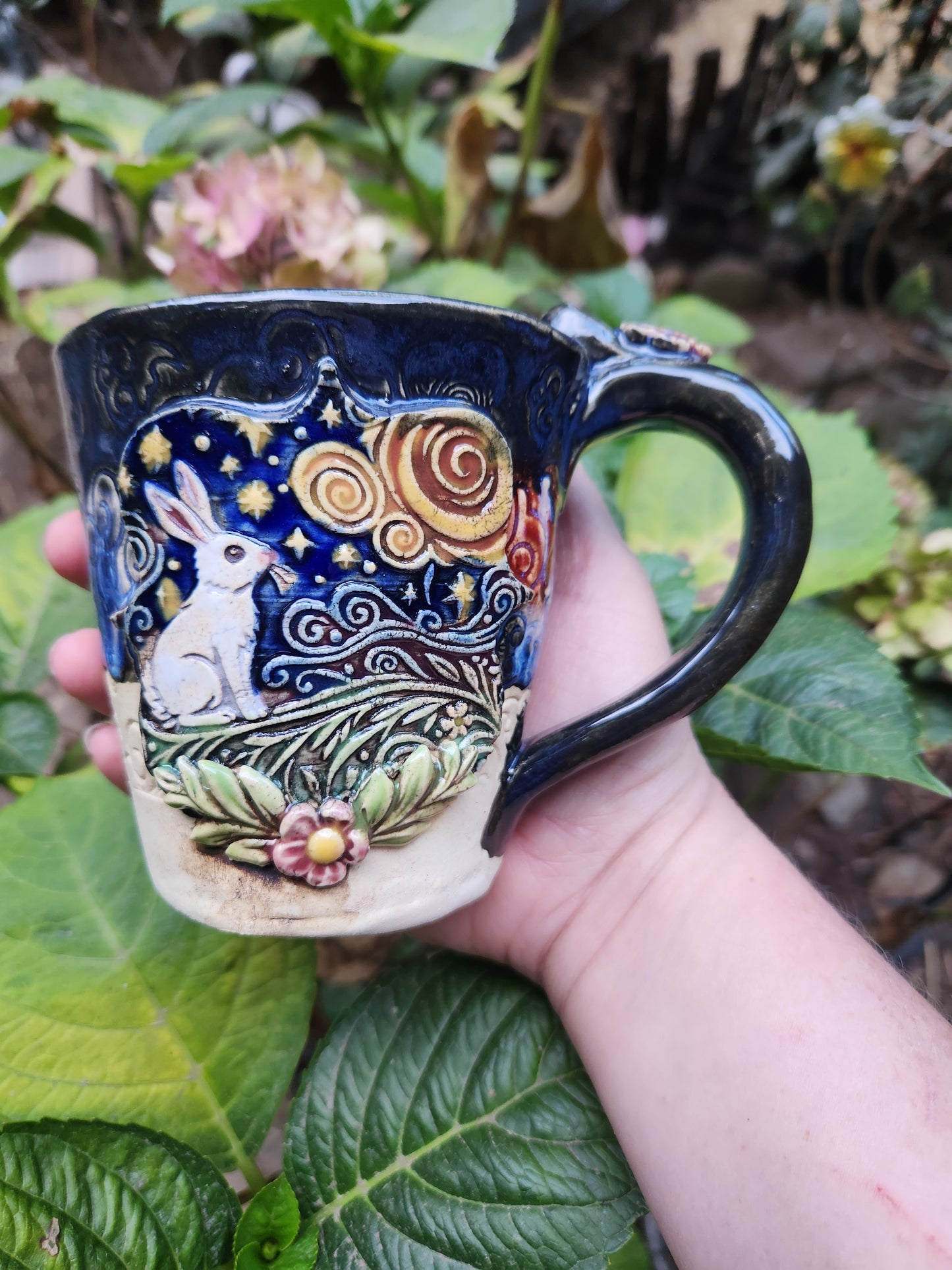 Van Gogh Bunny Mug