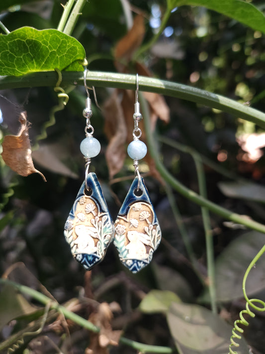 Dandelion Bunny Earrings