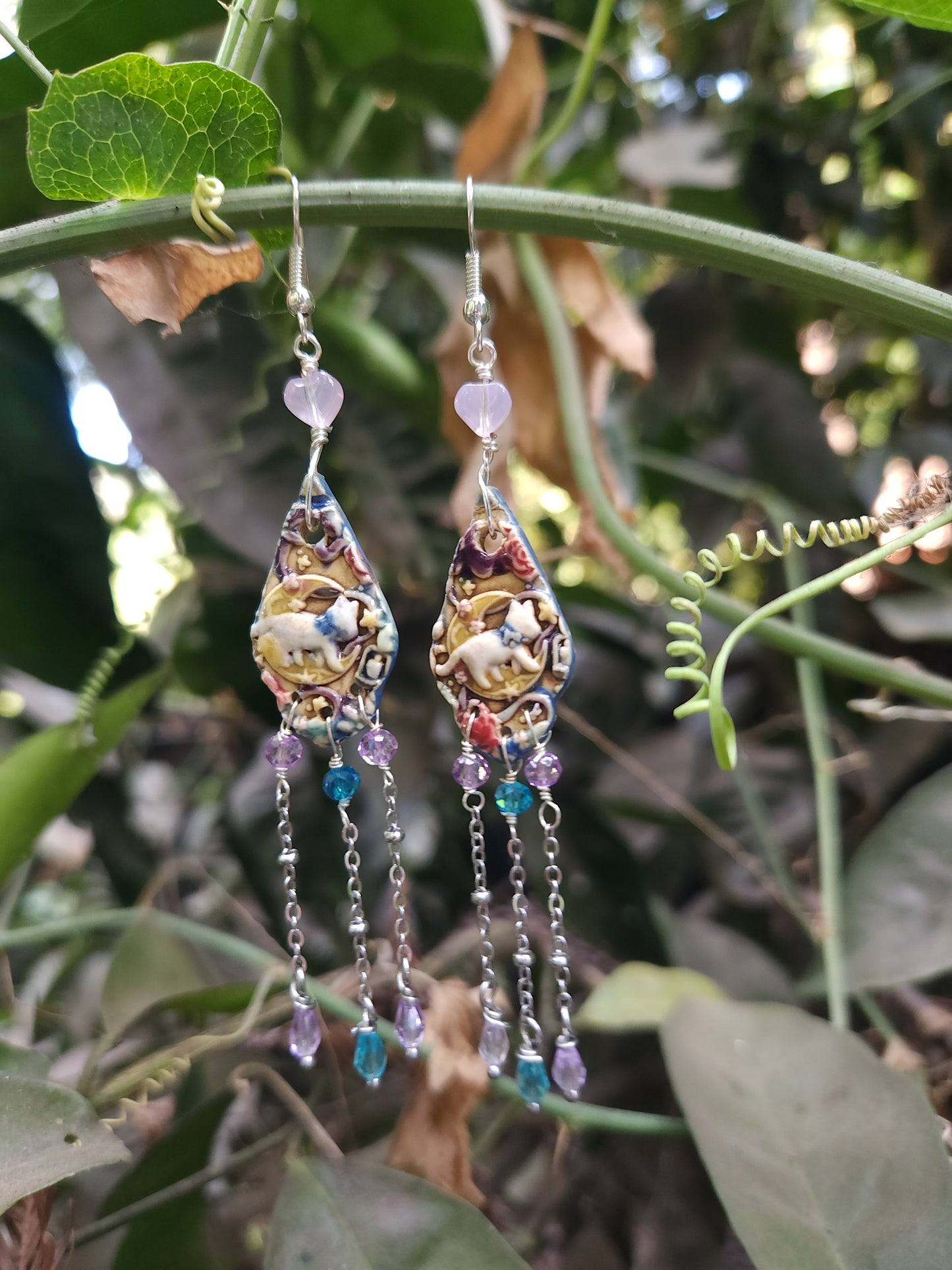 Lunar Cat Earrings